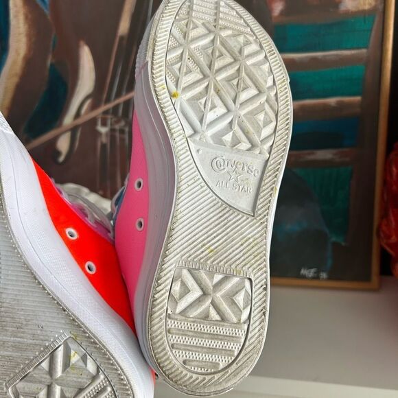 Converse Hand Painted Leather High Tops Trainers mens 6 / women’s 8 - Picture 4 of 16